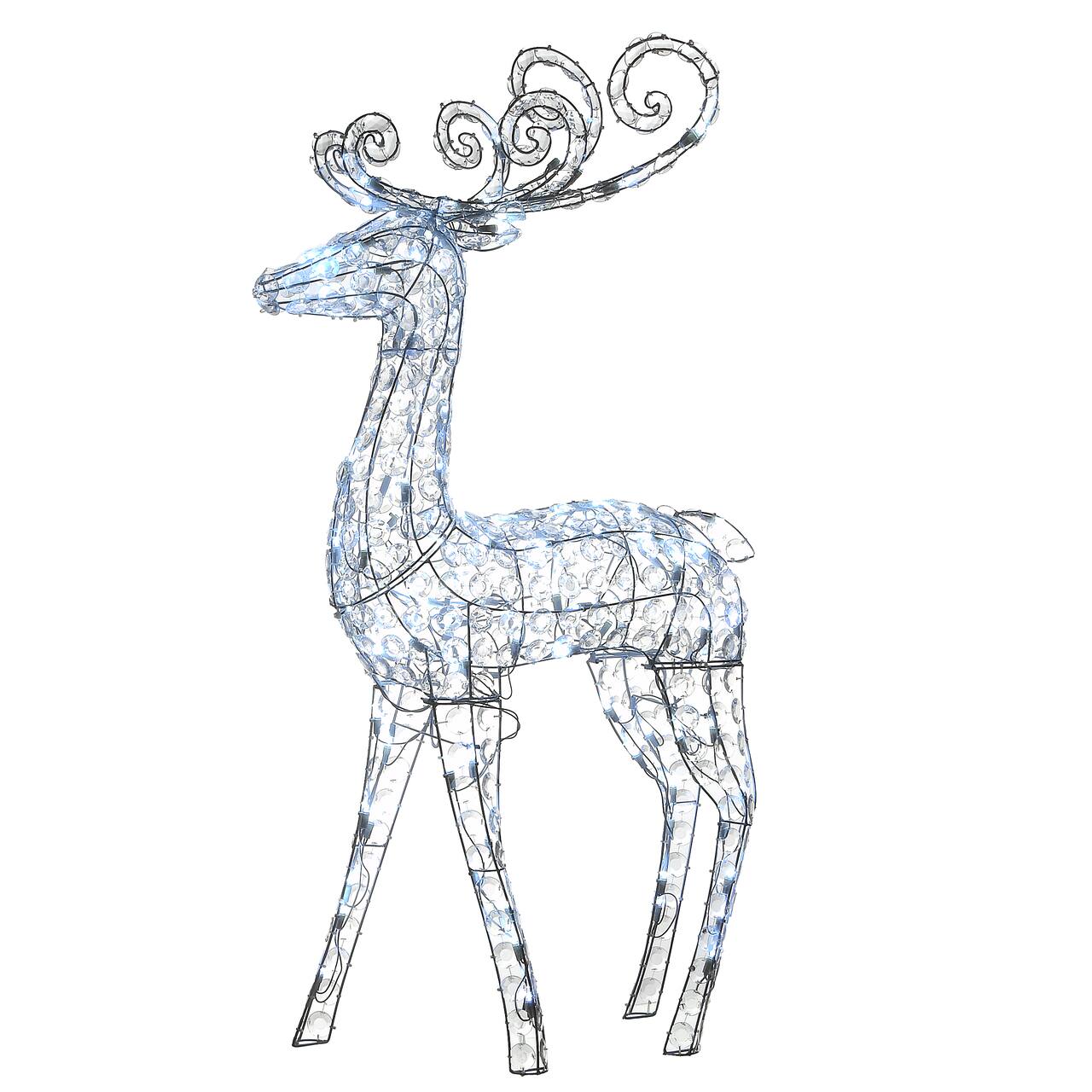 4ft. Crystal Bead Deer with LED Lights